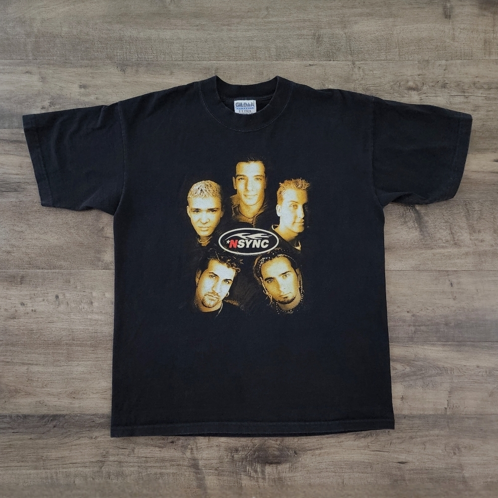 VTG 90s NSYNC Graphic Band Tee 1999 Black Youth Unisex XL